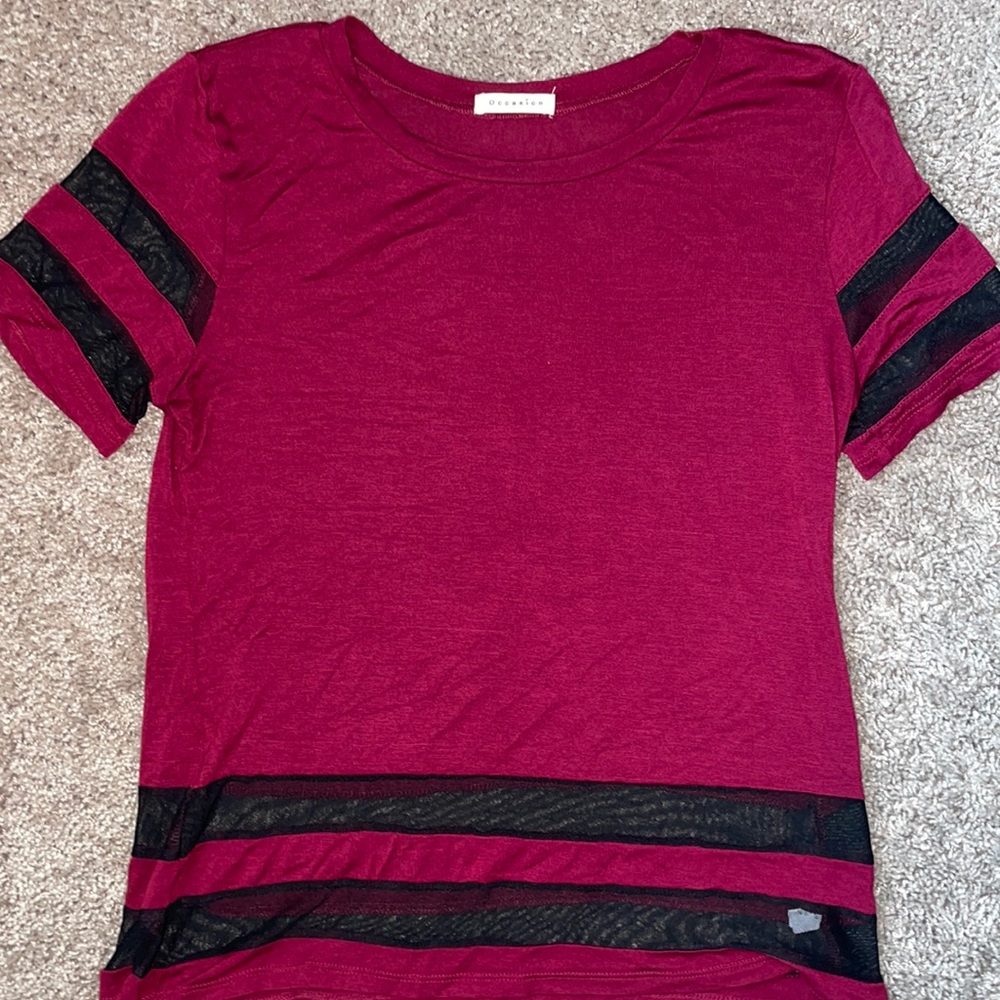 Maroon airy T-shirt